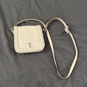 Brighton Cream Crossbody Bag with Braided Detail